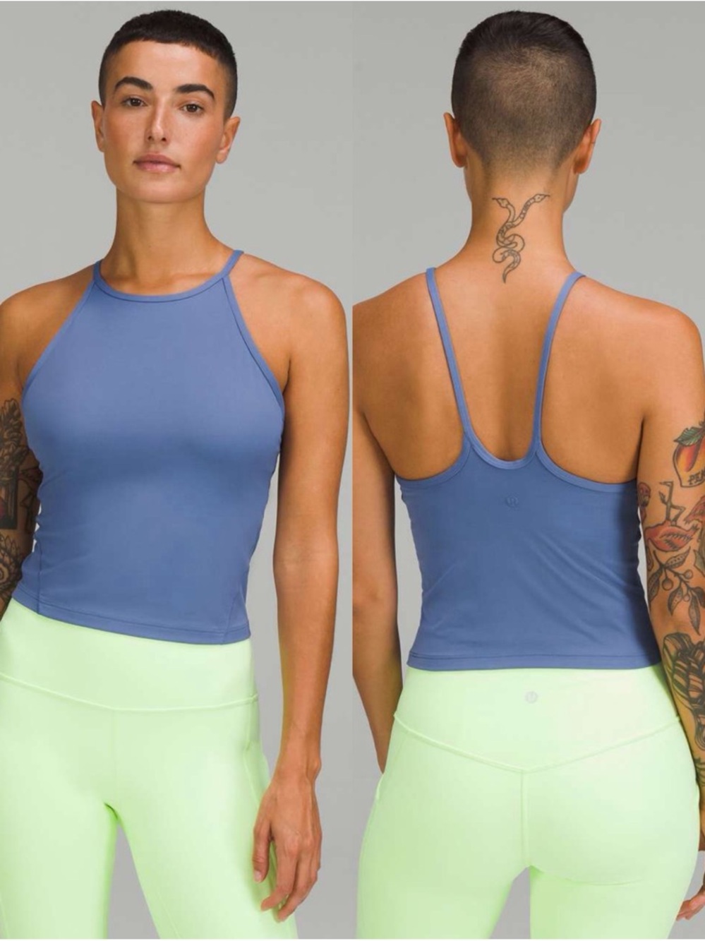 Lululemon Lightweight High-Neck Yoga Tank Top - Water Drop